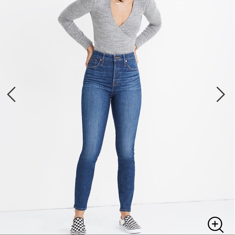 High rise skinny jeans